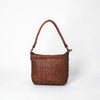 Spaghetti Western Hand-Woven Leather Hobo Bag Premium Vegetable Tanned Full Grain Cowhide Artisanal Basket Weave Shoulder Bag