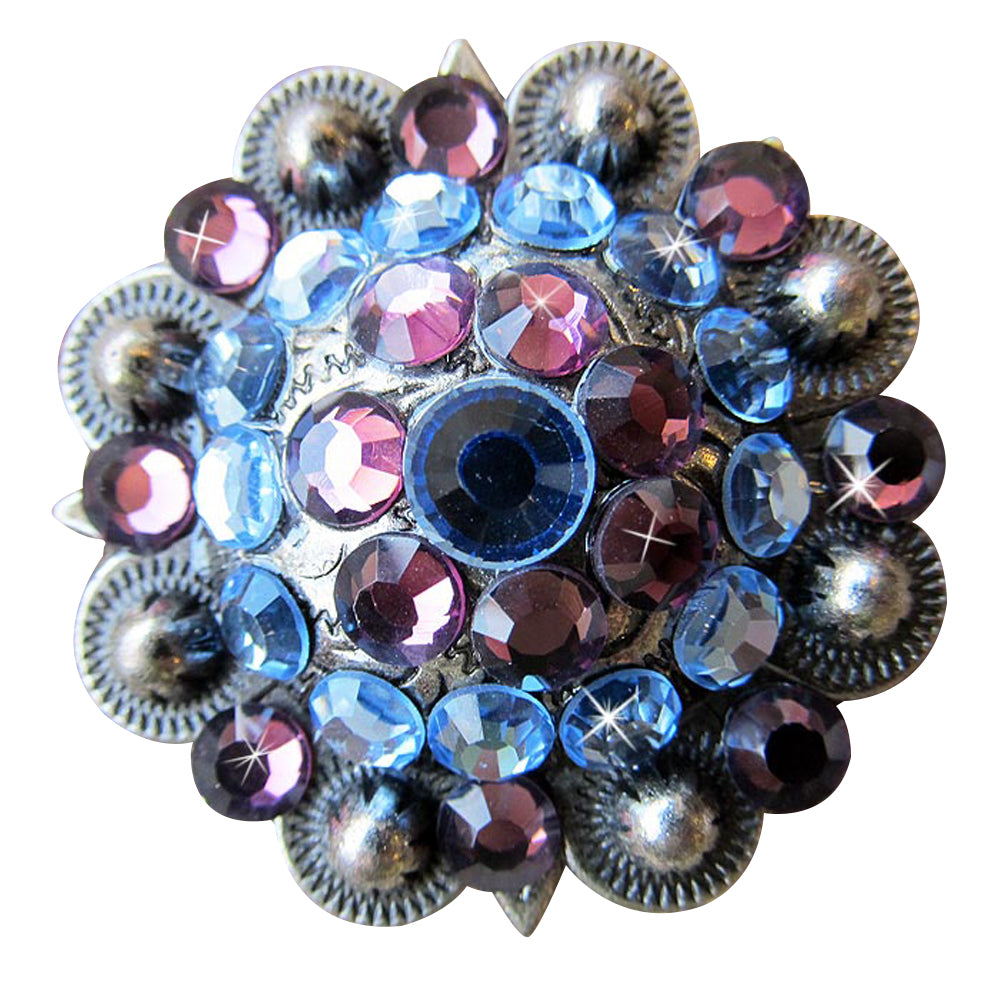 HILASON Western Screw Back Concho Amethyst Sapphire Crystal Cowgirl & Light | Bling