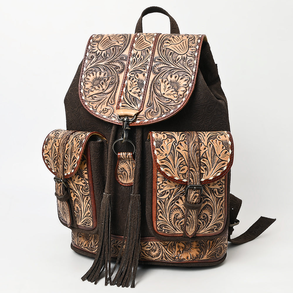 American Darling Adbg1468 Backpack Hand Tooled Hair-On Genuine Leather Women Bag Western Handbag Purse| Bag