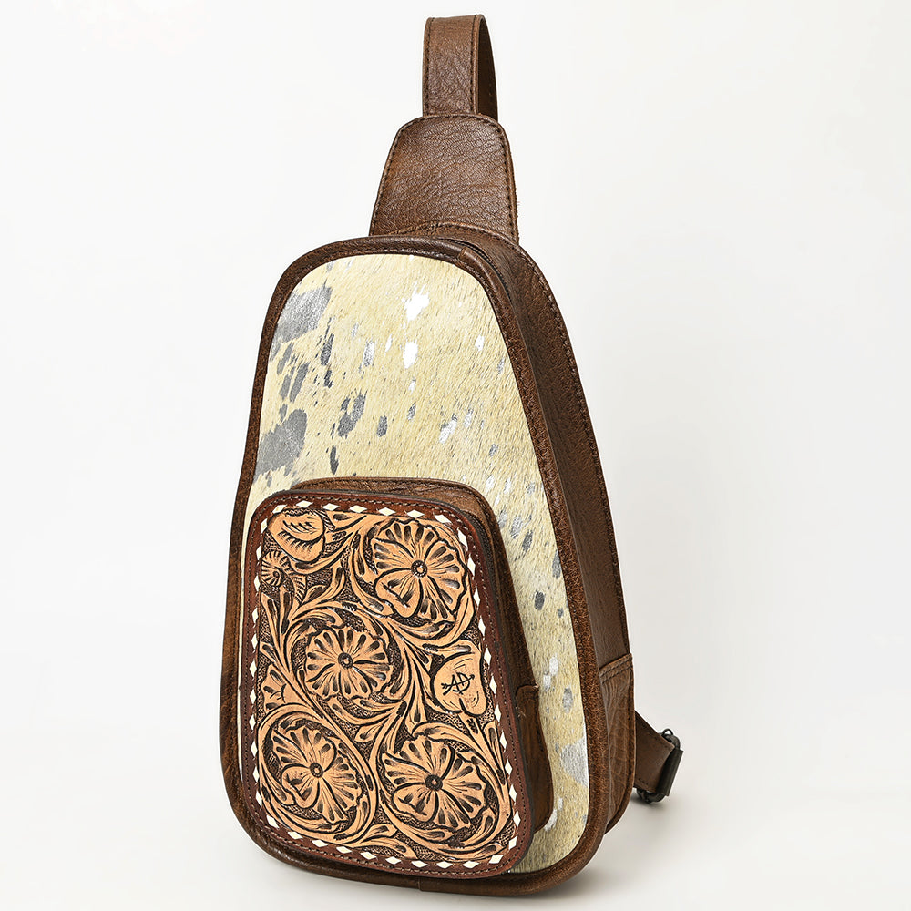 American Darling Sling Hand Tooled Hair-On Genuine Leather Western Women Bag |Sling | for