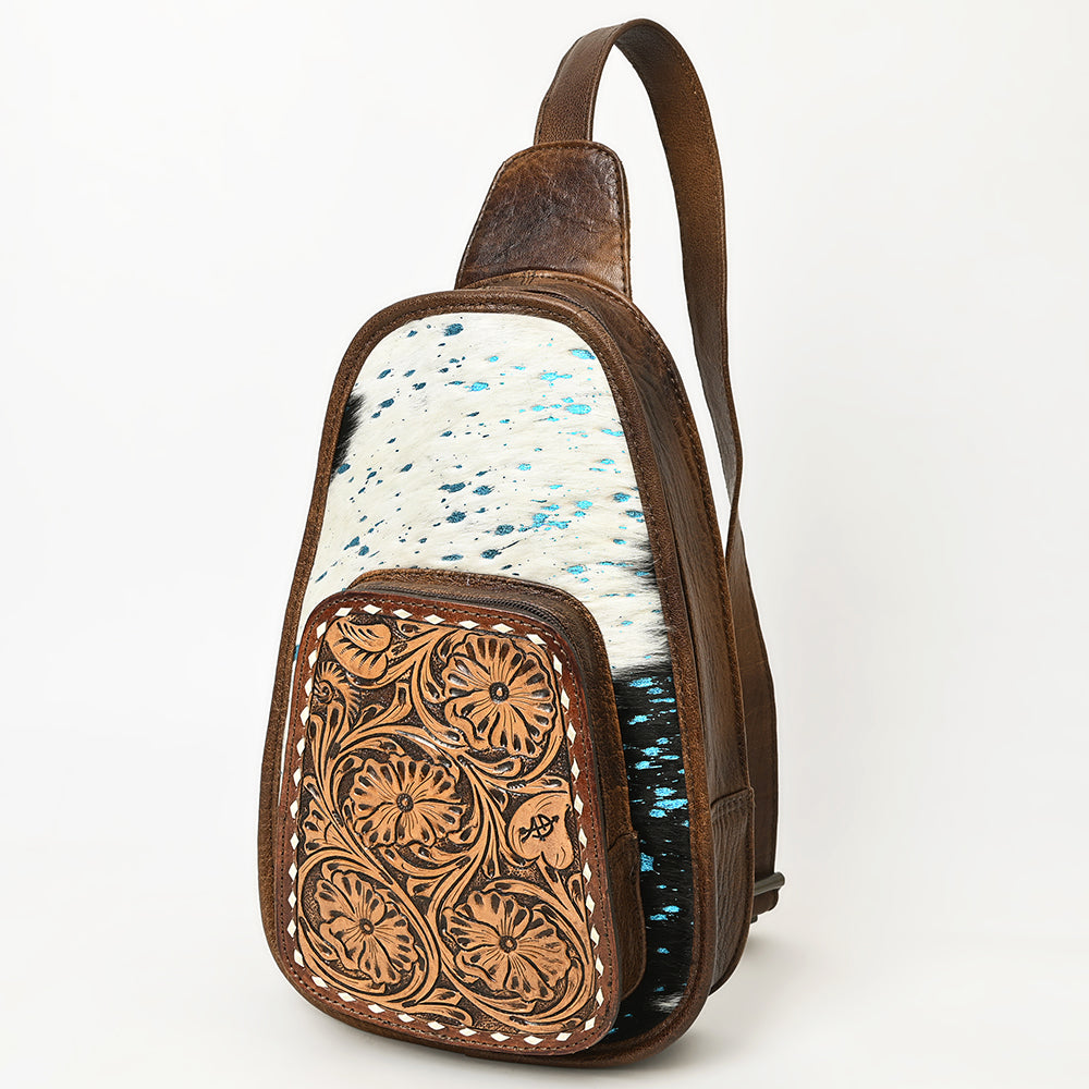 American Darling Sling Hand Tooled Hair-On Genuine Leather Western Women Bag |Sling | for
