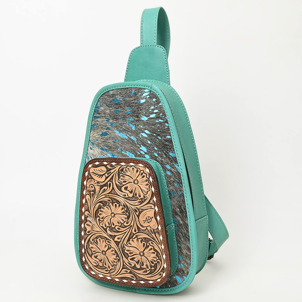 American Darling Sling Hand Tooled Hair-On Genuine Leather Western Women Bag |Sling | for