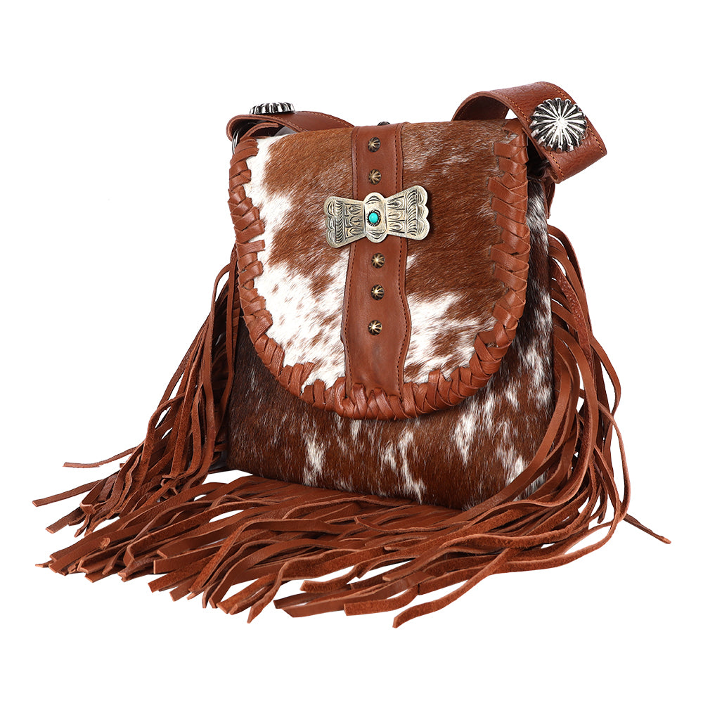 American Darling Messenger Hair On Genuine Leather Western Women Bag Handbag Purse | for Cute