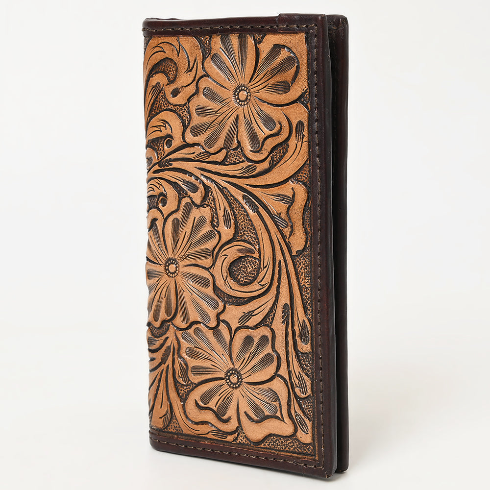 BAR H EQUINE Western Floral Rodeo Bifold Men Women Genuine American Leather Wallet