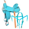 Hilason Western Horse Flex Tree Barrel Trail In Suede Leather Saddle & Biothane Tack Set