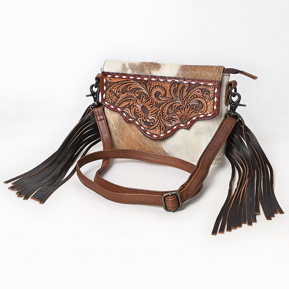 American Darling Envelope Hand Tooled Hair Genuine Leather Western Women Bag | for Cute