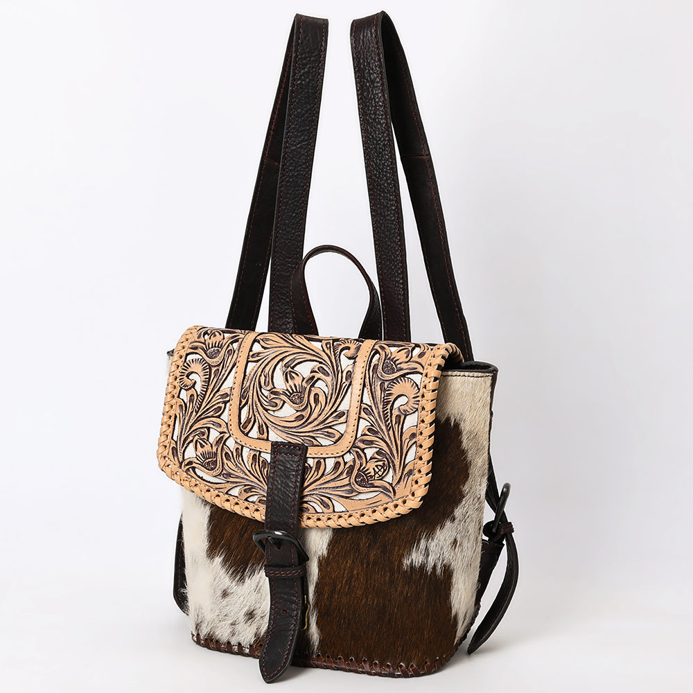 American Darling Backpack Hand Tooled Hair On Genuine Leather Women Bag Western Handbag Purse