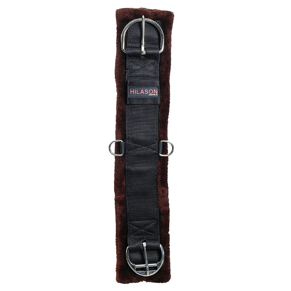 HILASON Western Horse Nylon Padded Fleece Straight Girth Stainless Steel Buckle | Cinch Strap for Horses Saddle