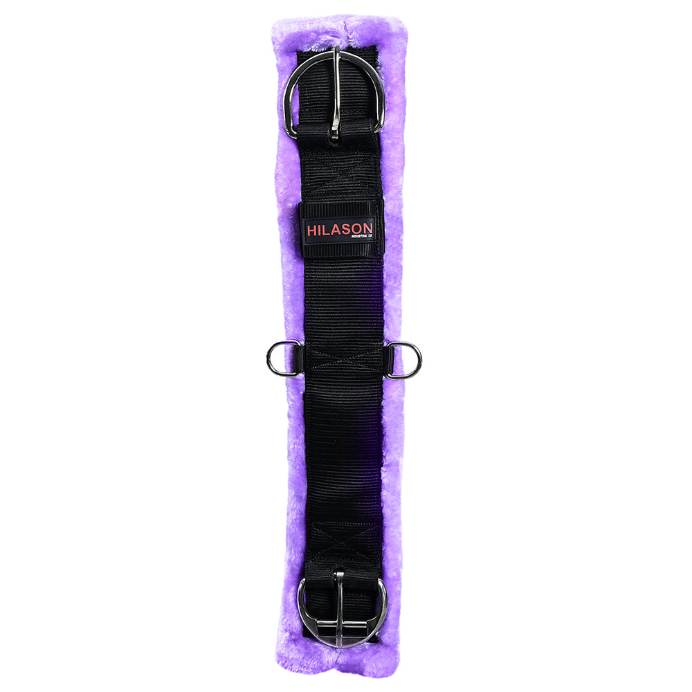 HILASON Western Horse Nylon Padded Fleece Straight Girth Stainless Steel Buckle | Cinch Strap for Horses Saddle