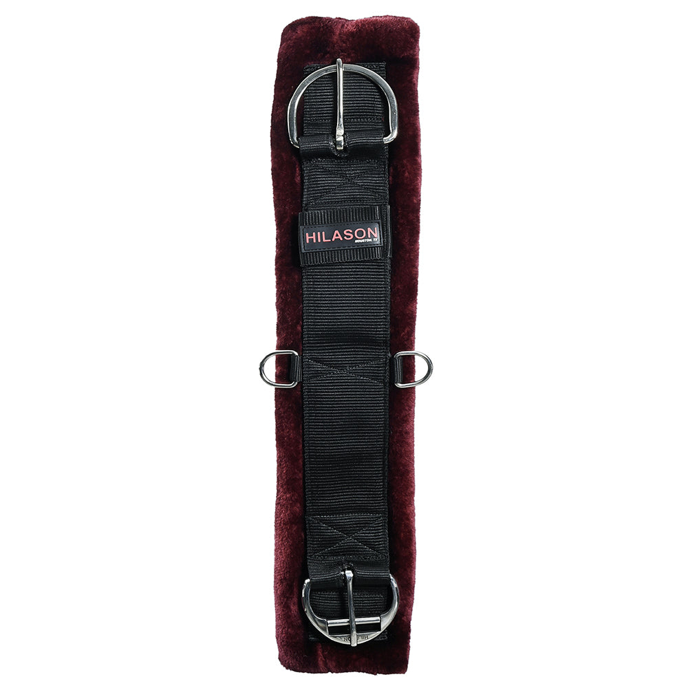HILASON Western Horse Nylon Padded Fleece Straight Girth Stainless Steel Buckle | Cinch Strap for Horses Saddle