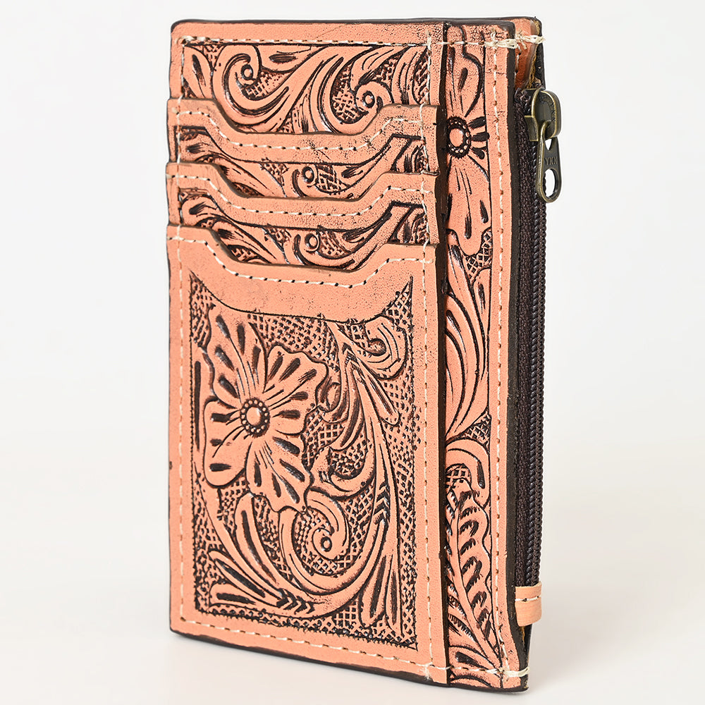 American Darling Card Holder Hand Tooled Genuine Leather | Business Credit