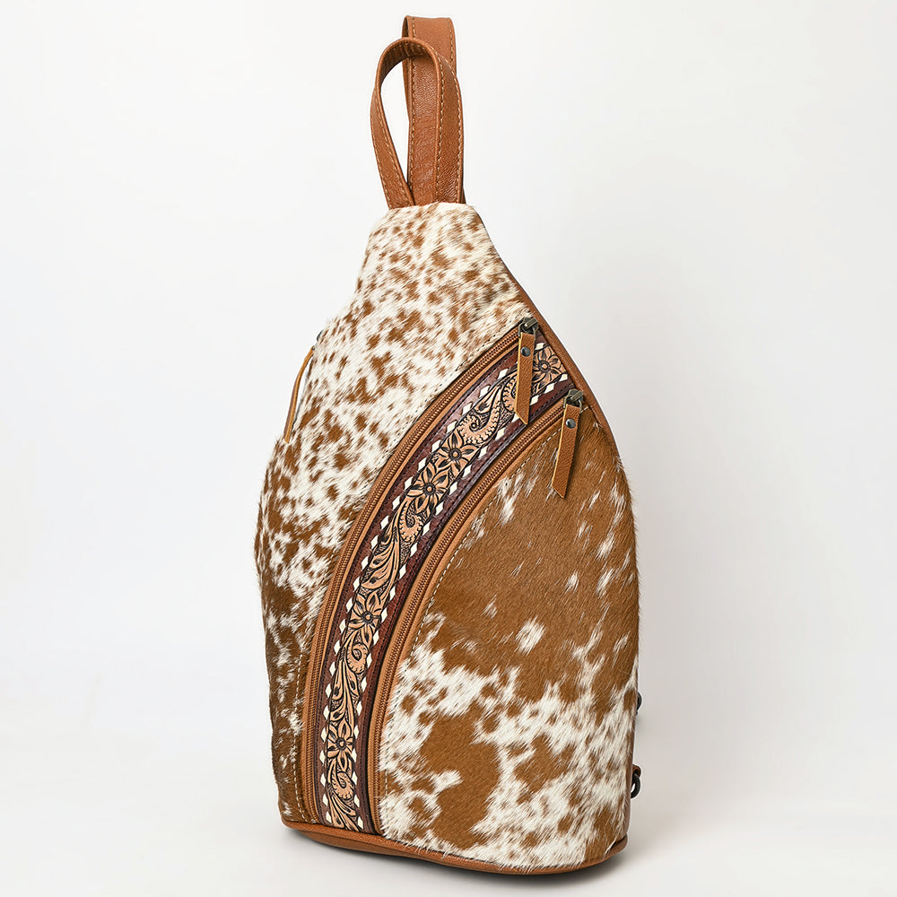 American Darling Sling Hand Tooled Hair-on Genuine Leather women bag western handbag purse | for
