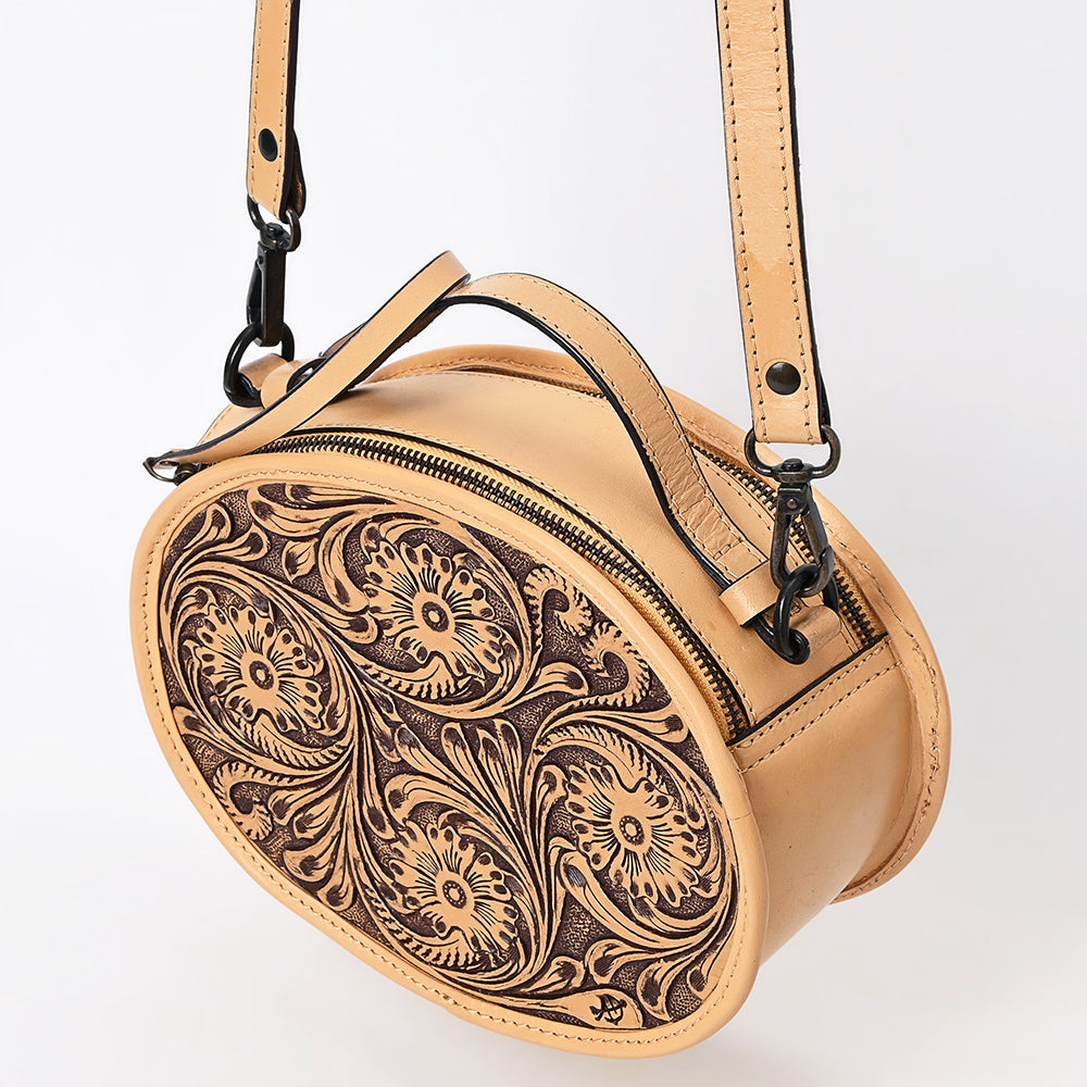 American Darling Canteen Hand Tooled Genuine Leather Women Bag Western Handbag Purse