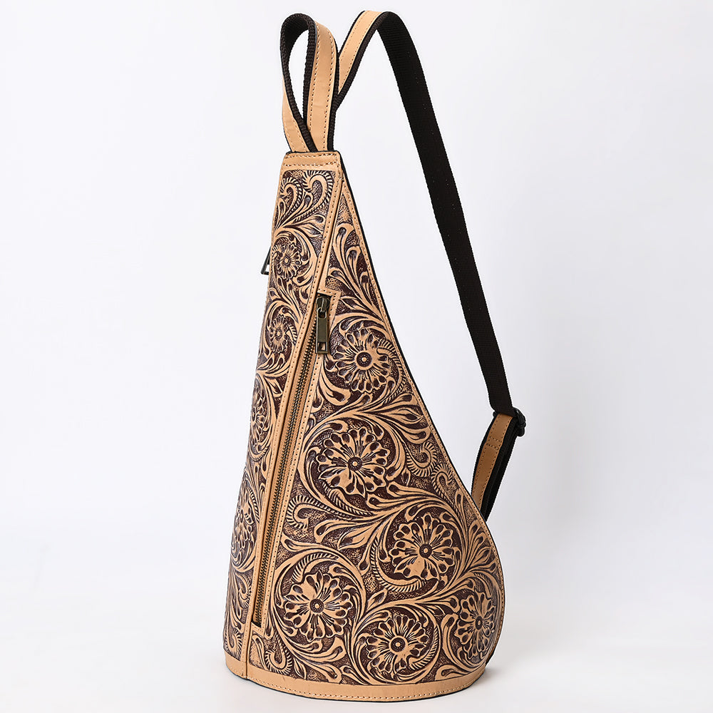 American Darling Sling Beautifully Hand Tooled Genuine Leather Women Bag Western Handbag Purse