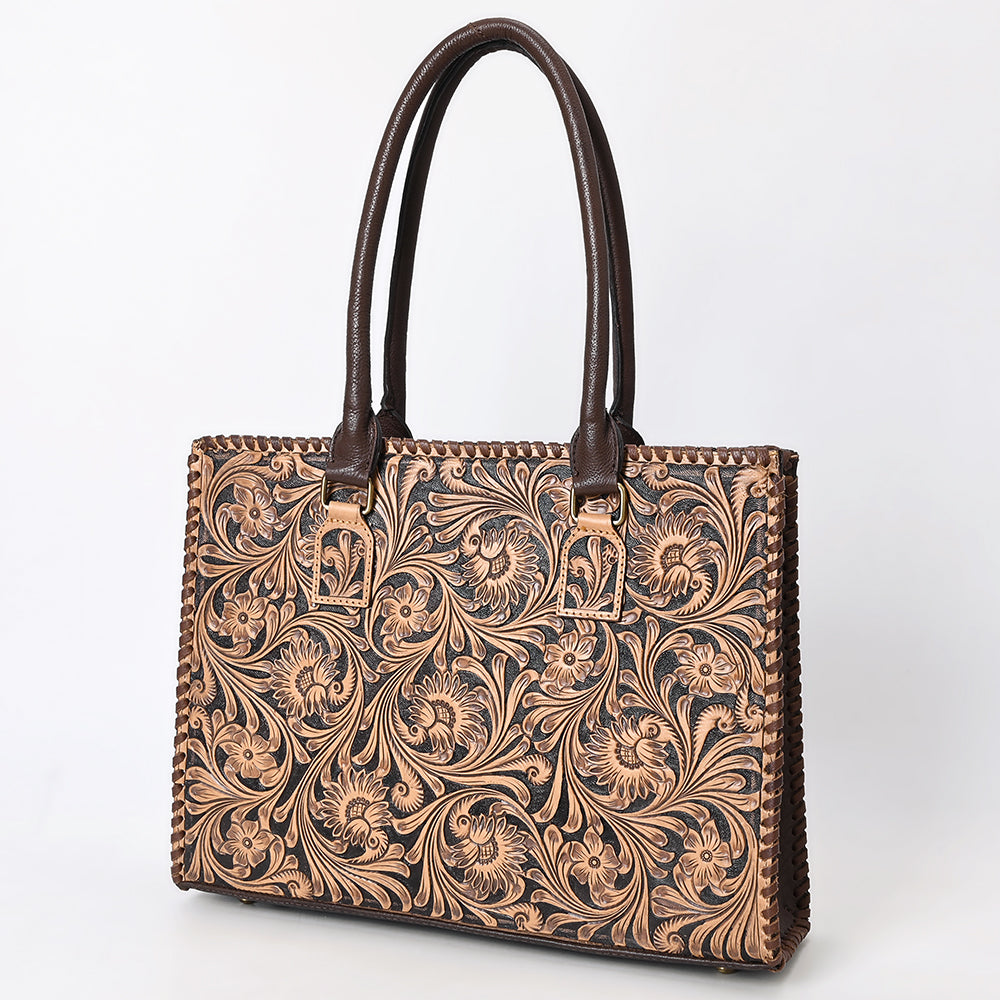 American Darling Tote Hand Tooled Genuine Leather Women Western Handbag Purse |Hand