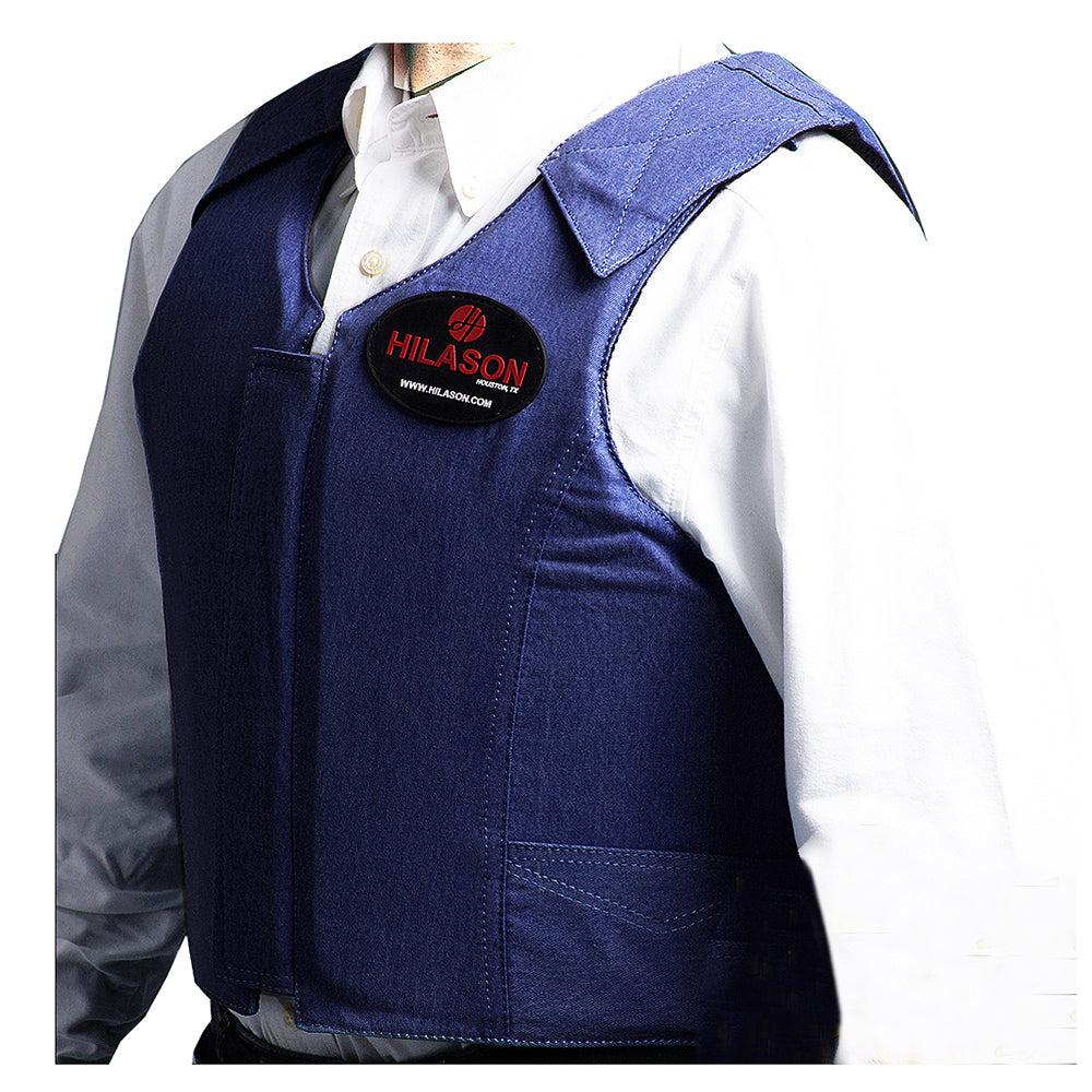 HILASON Equestrian Horse Riding Vest Safety Protective Dark Denim Blue | Bull Gear