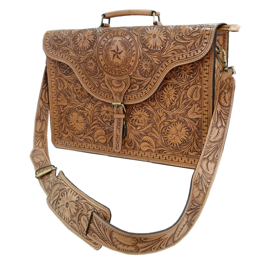 American Darling Briefcase Hand Tooled Genuine Leather women bag western handbag purse