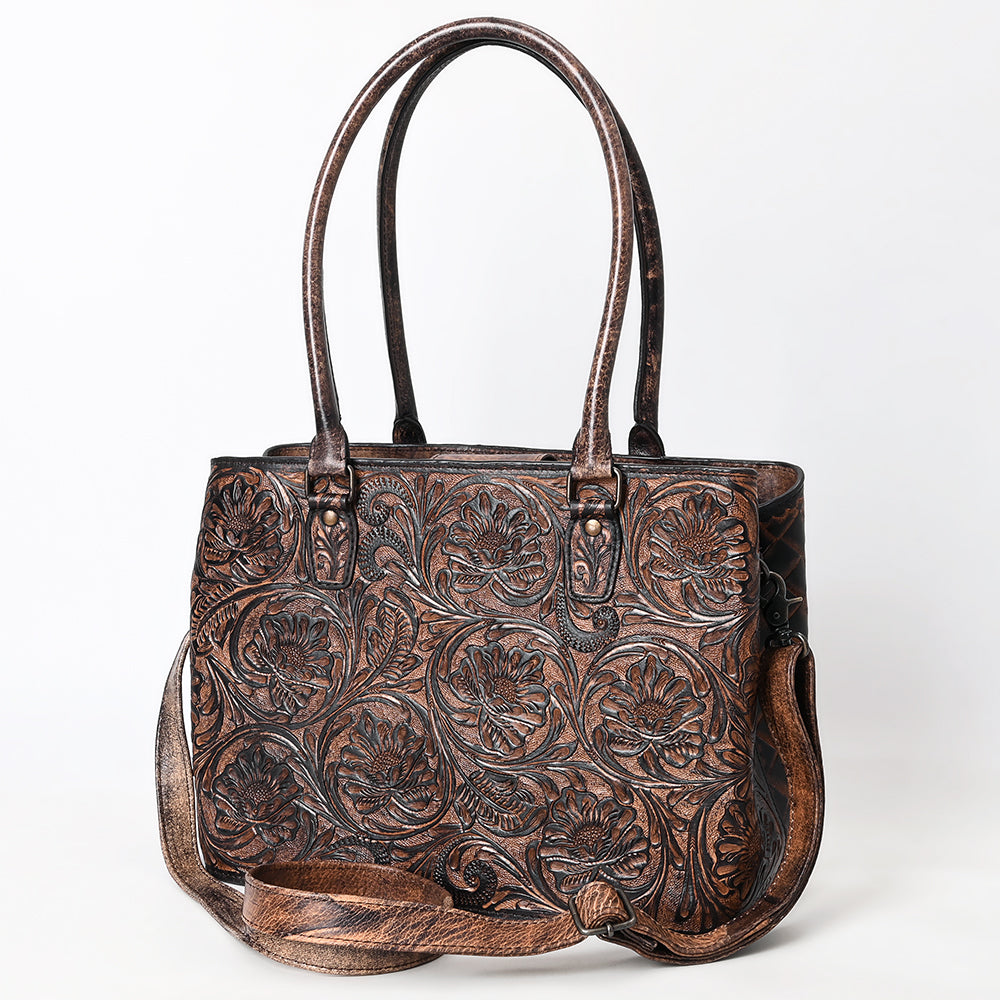 American Darling Tote Beautifully Hand Tooled Genuine Leather women bag western handbag purse | Travel Bags College Casual