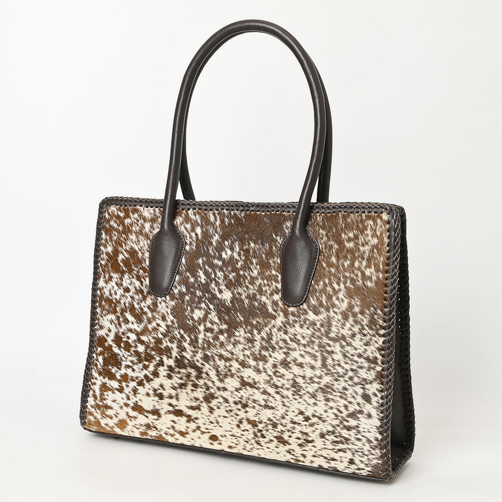 American Darling Tote Bag Western Genuine Leather Handcrafted Large Purse with Braided Detail and YKK Zipper