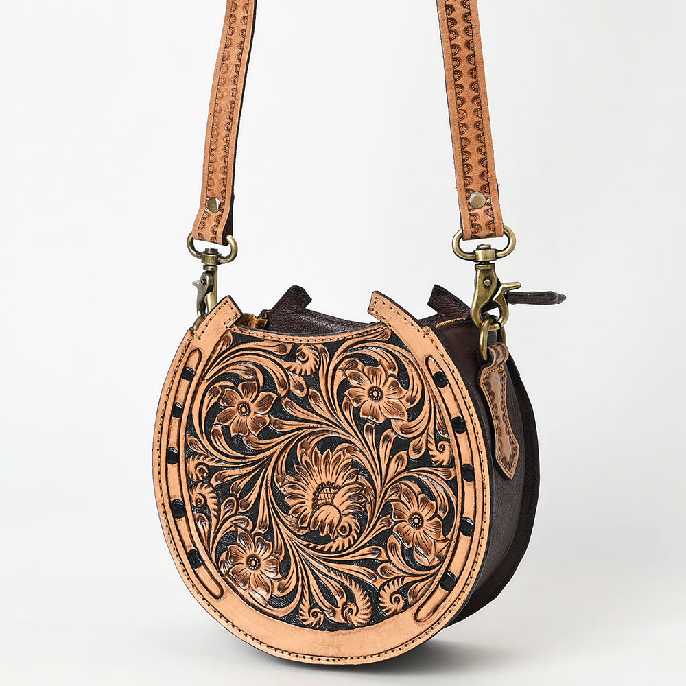 American Darling Canteen Hand Tooled Genuine Leather Women Bag Western Handbag Purse | for