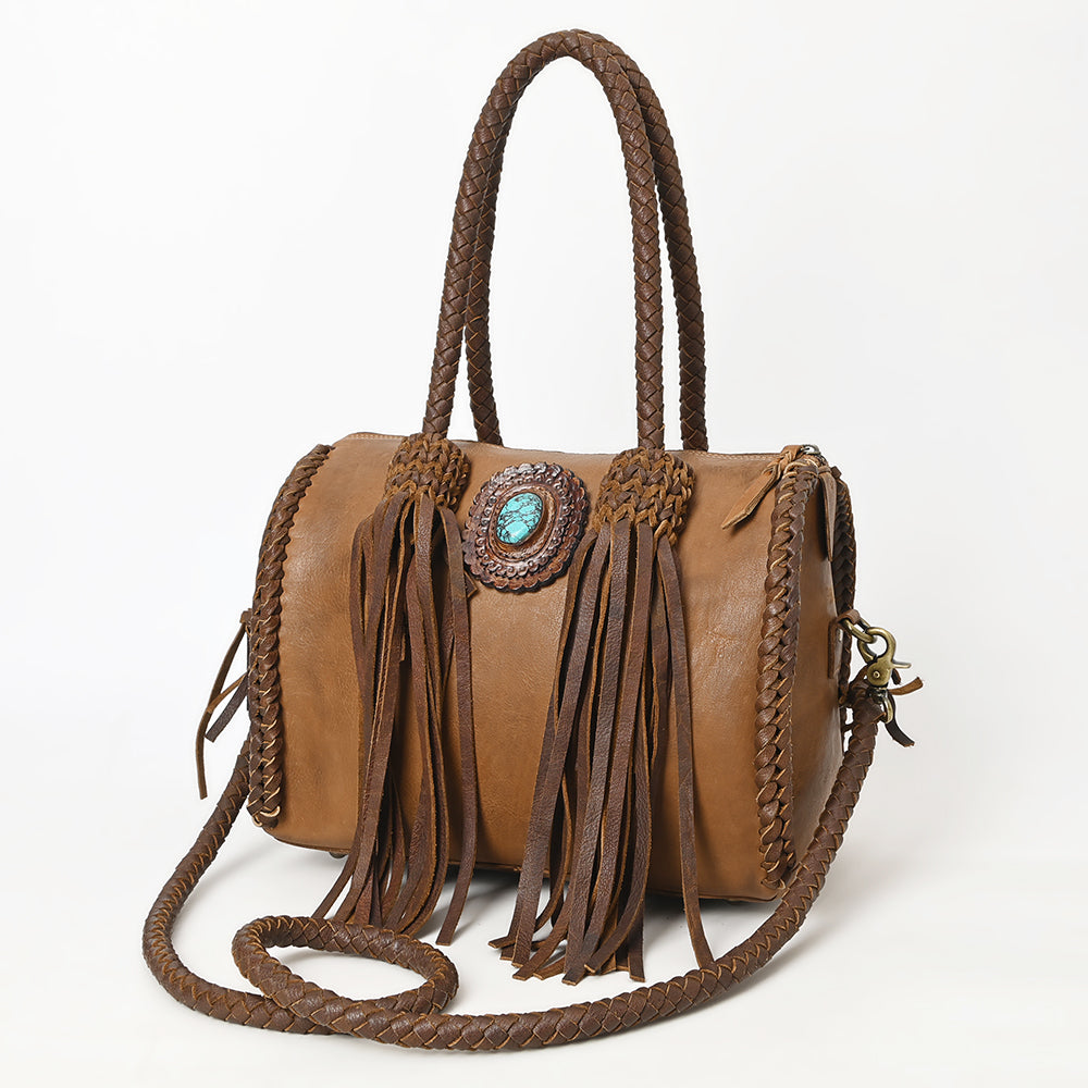 American Darling Duffel Hair on Genuine Leather Western Women Bag | Handbag Duffle Weekend Travel Bags for