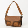 American Darling Shoulder Bag Western Genuine Leather Handcrafted Purse with Braided Trim Accents and YKK Zipper