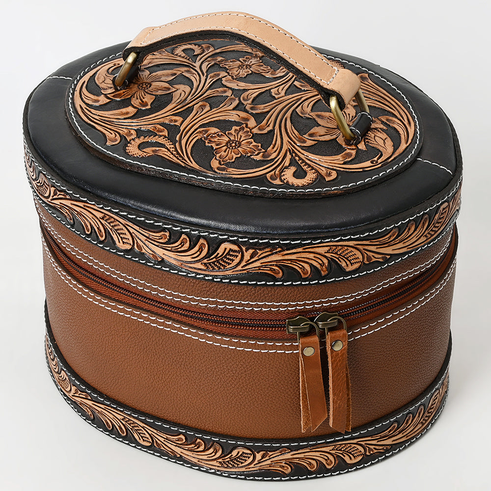 American Darling Jewelry Case Hand Tooled Genuine Leather Women Bag Western Handbag Purse