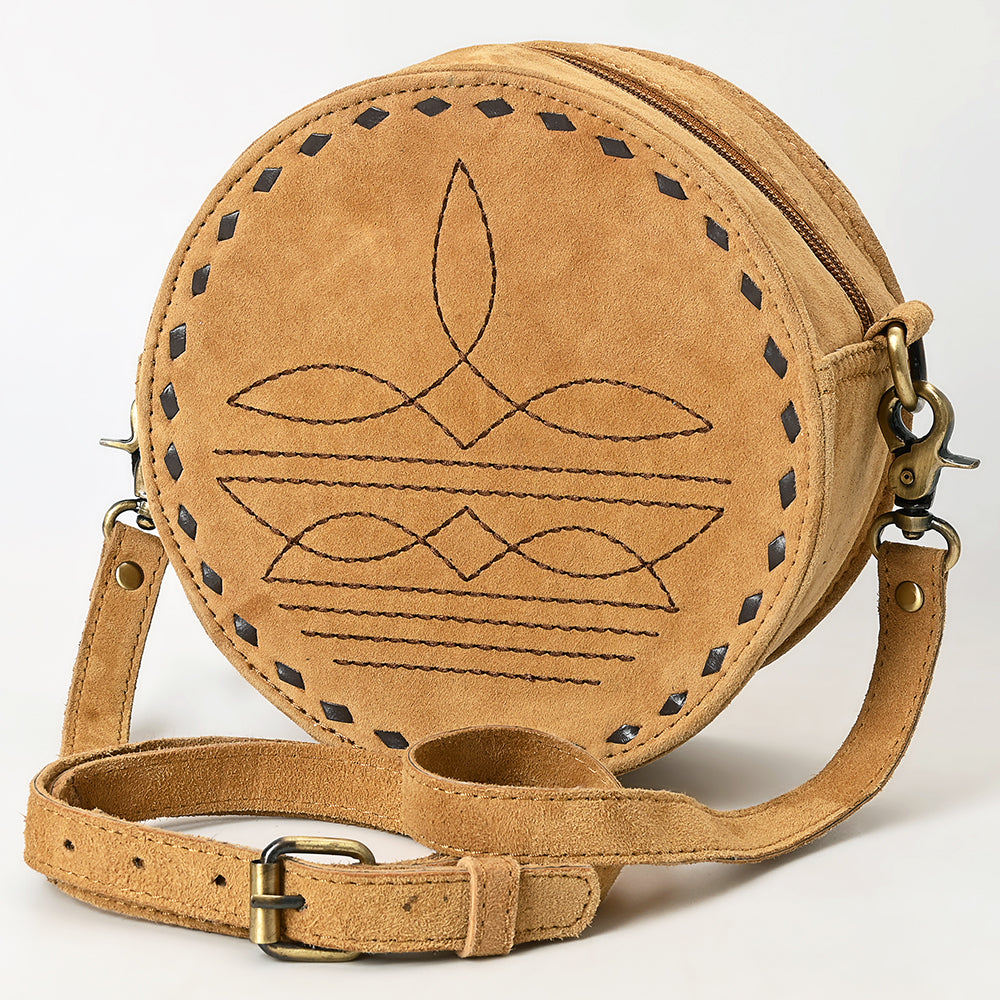 American Darling Canteen Genuine Suede Leather Women Bag Western Handbag Purse