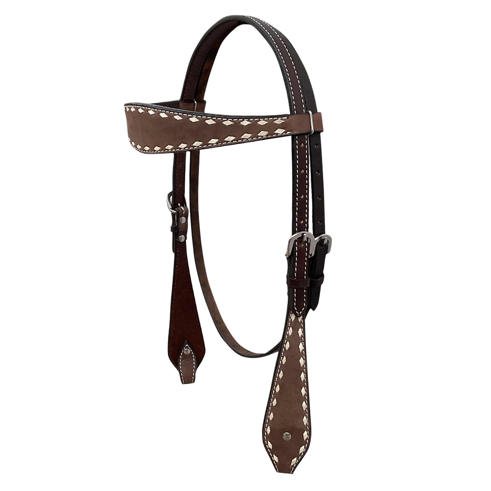 BAR H EQUINE Western Handtooled Leather Horse Headstall & Breast Collar Set | Tack