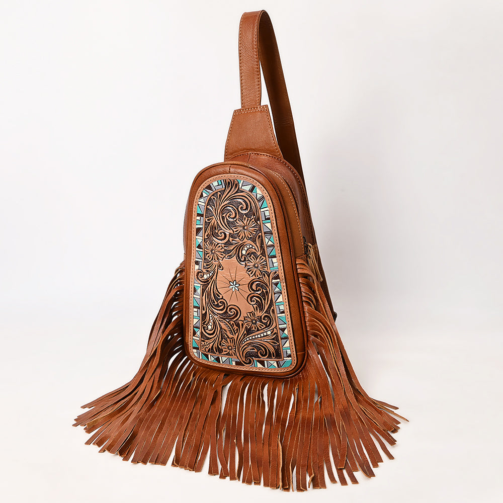 American Darling Sling Hand Tooled Genuine Leather Women Bag Western Handbag Purse| | for