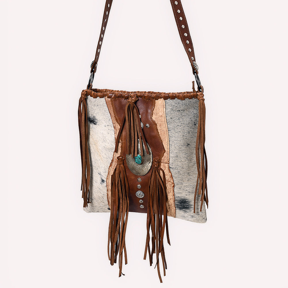 American Darling Messenger Hair-On Genuine Leather Women Bag Western Handbag Purse