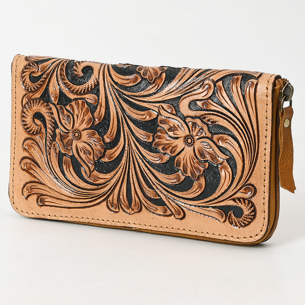 American Darling Wristlet Beautifully Hand Tooled Genuine Leather Women Bag Western Handbag Purse