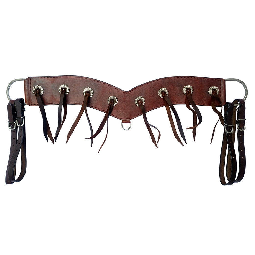 COMFYTACK Western Leather Horse Tripping Breast Collar Brown W/ Concho