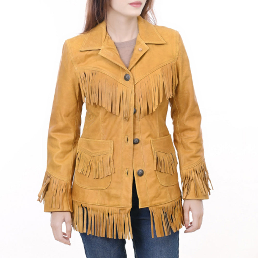 American Darling Genuine Vintage leather Women Blazer dress Shirt jacket ladies Girl| | for