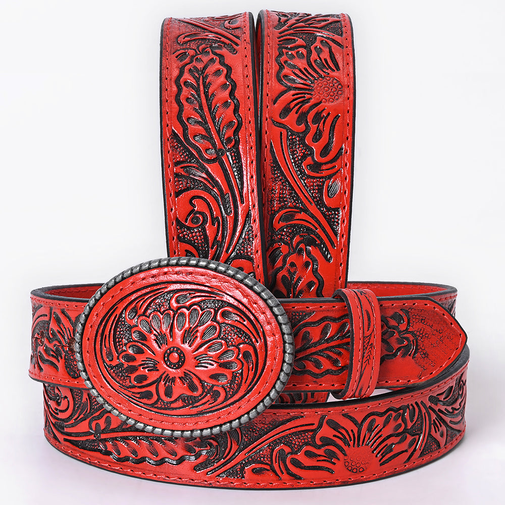 Beautifully hand tooled Genuine American Leather Belt Men and Women
