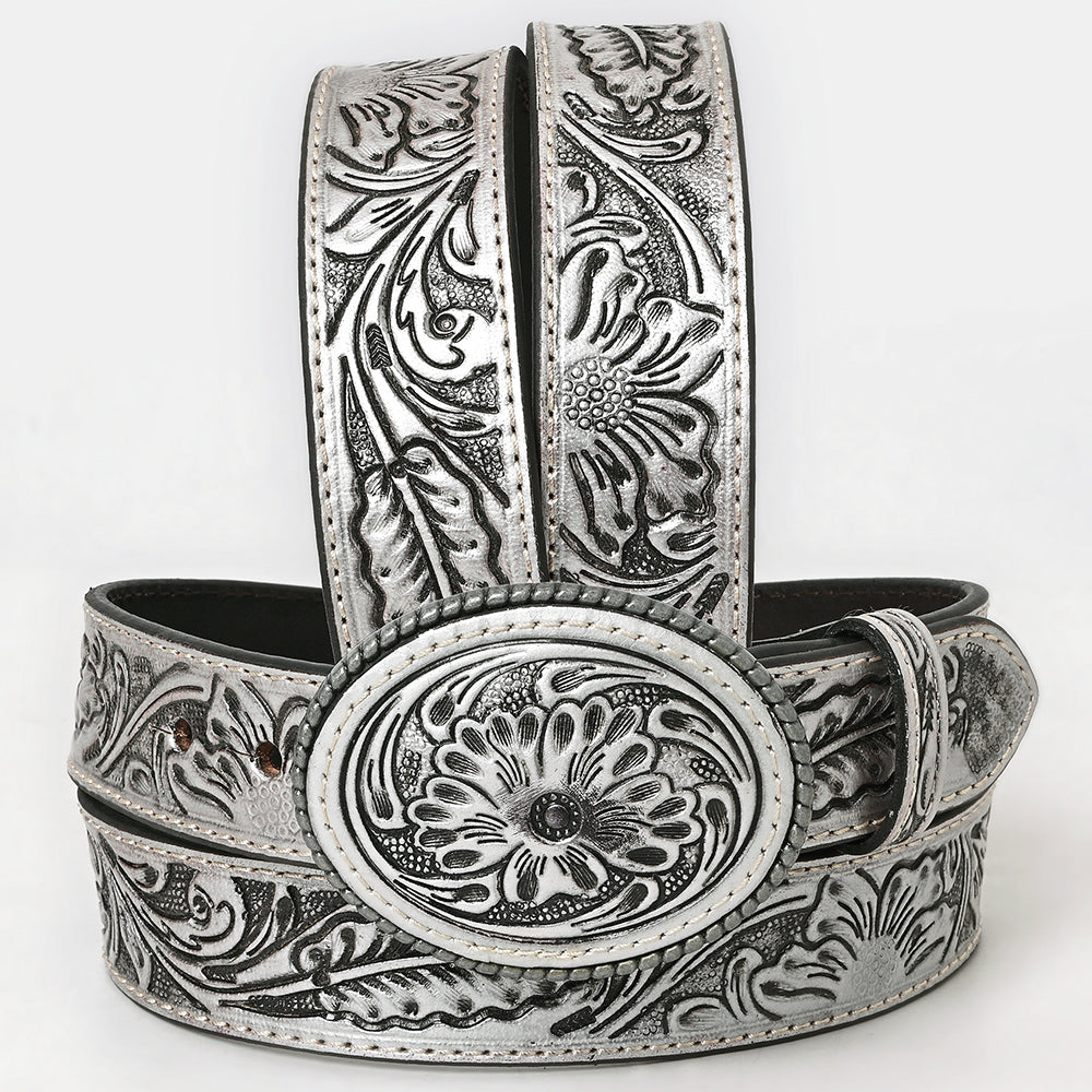 American Darling Belt Beautifully Hand Tooled Leather Unisex | Western Handcrafted
