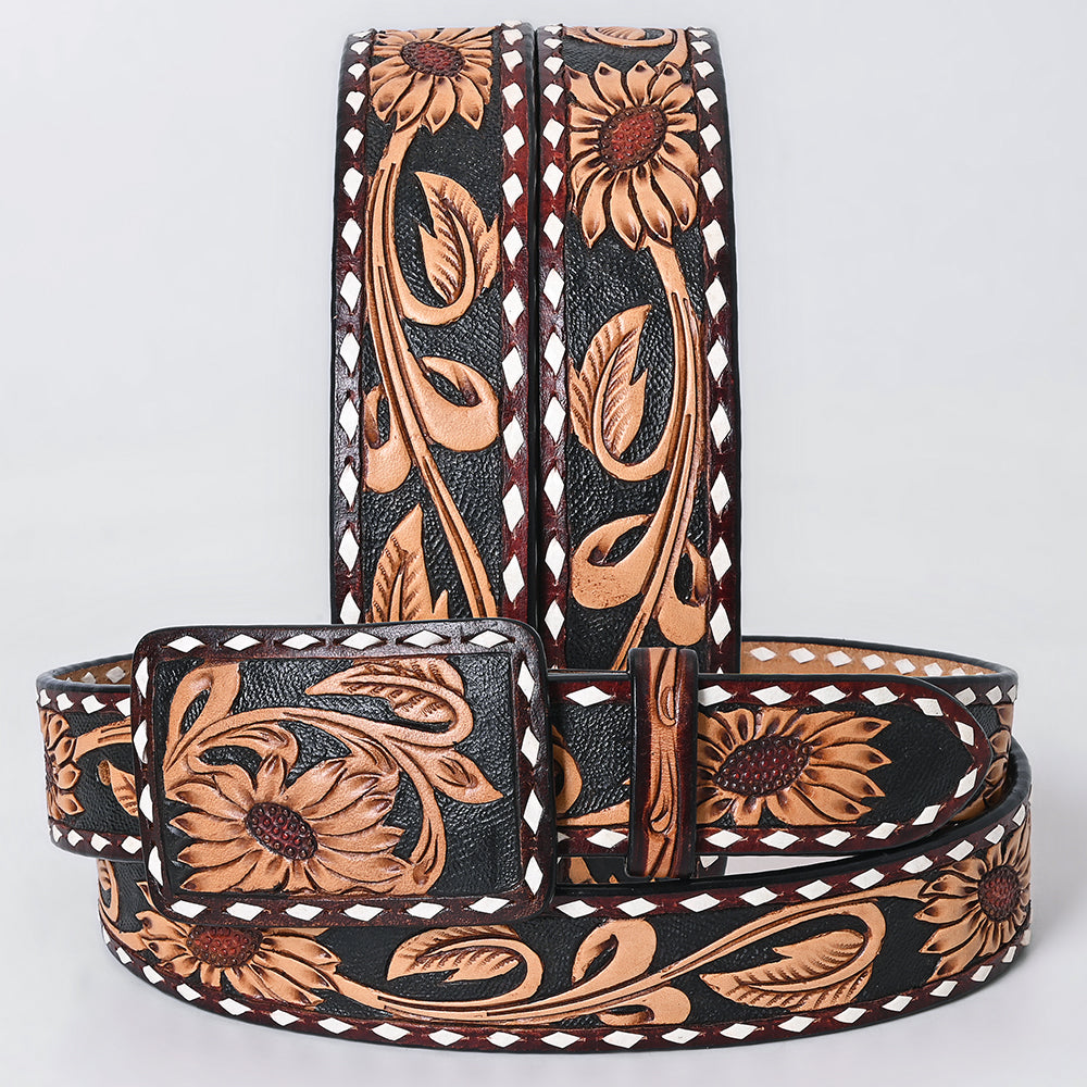 American Darling Beautifully Hand tooled Leather Unisex Belt| Western Belt | Handcrafted