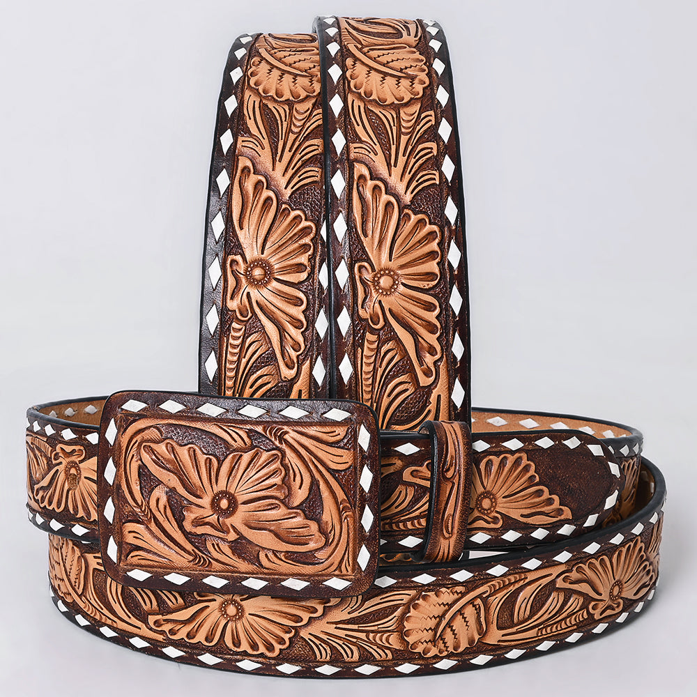 American Darling Beautifully Hand tooled Leather Unisex Belt| Western Belt | Handcrafted