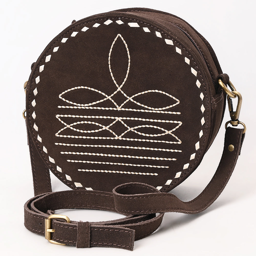 American Darling Canteen Genuine Suede Leather Women Bag Western Handbag Purse