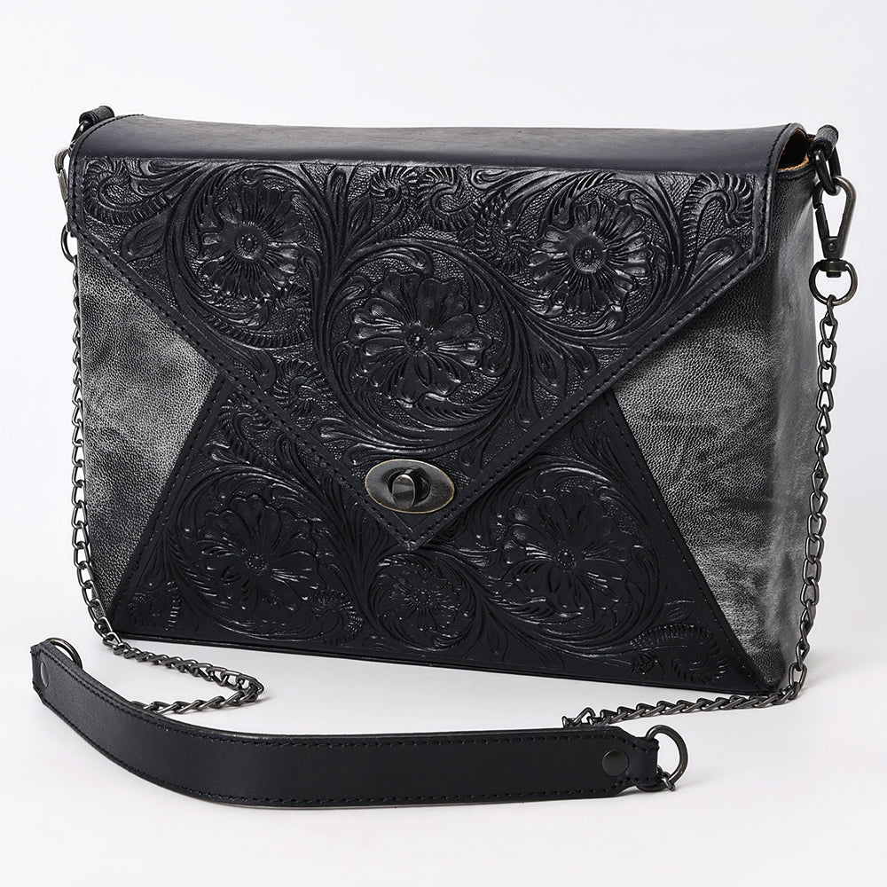 American Darling Envelope Hand Tooled Hair-On Genuine Leather Women Bag Western Handbag Purse | for