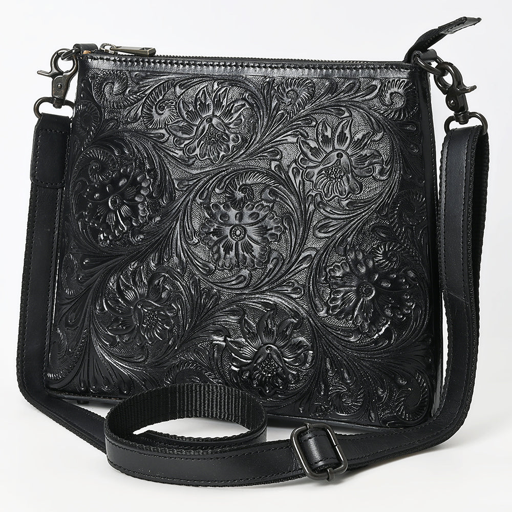 Crossbody Beautifully Hand Tooled Genuine Leather women bag western handbag purse