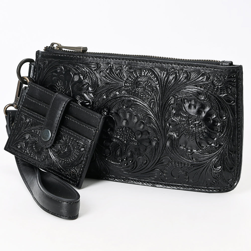 American Darling Wristlet Beautifully Hand Tooled Genuine Leather Women Bag Western Handbag Purse