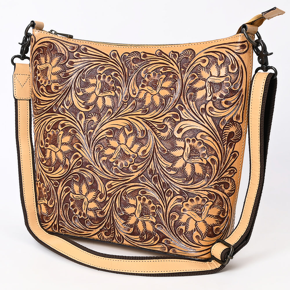 American Darling Large Crossbody Hand Tooled Genuine Leather Women Bag Western Handbag Purse