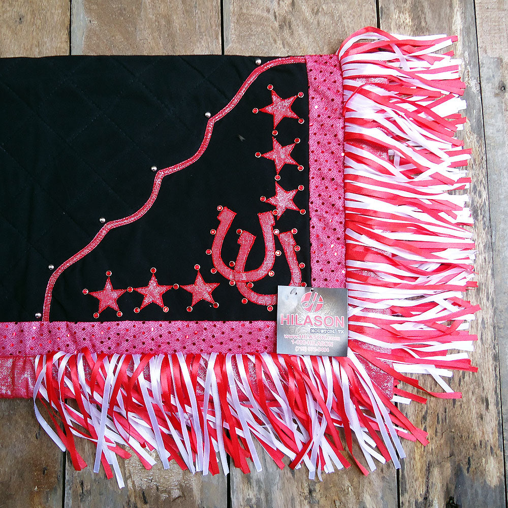 Hilason Western Show Barrel Racing Rodeo Horse Saddle Blanket Design Shoe & Star