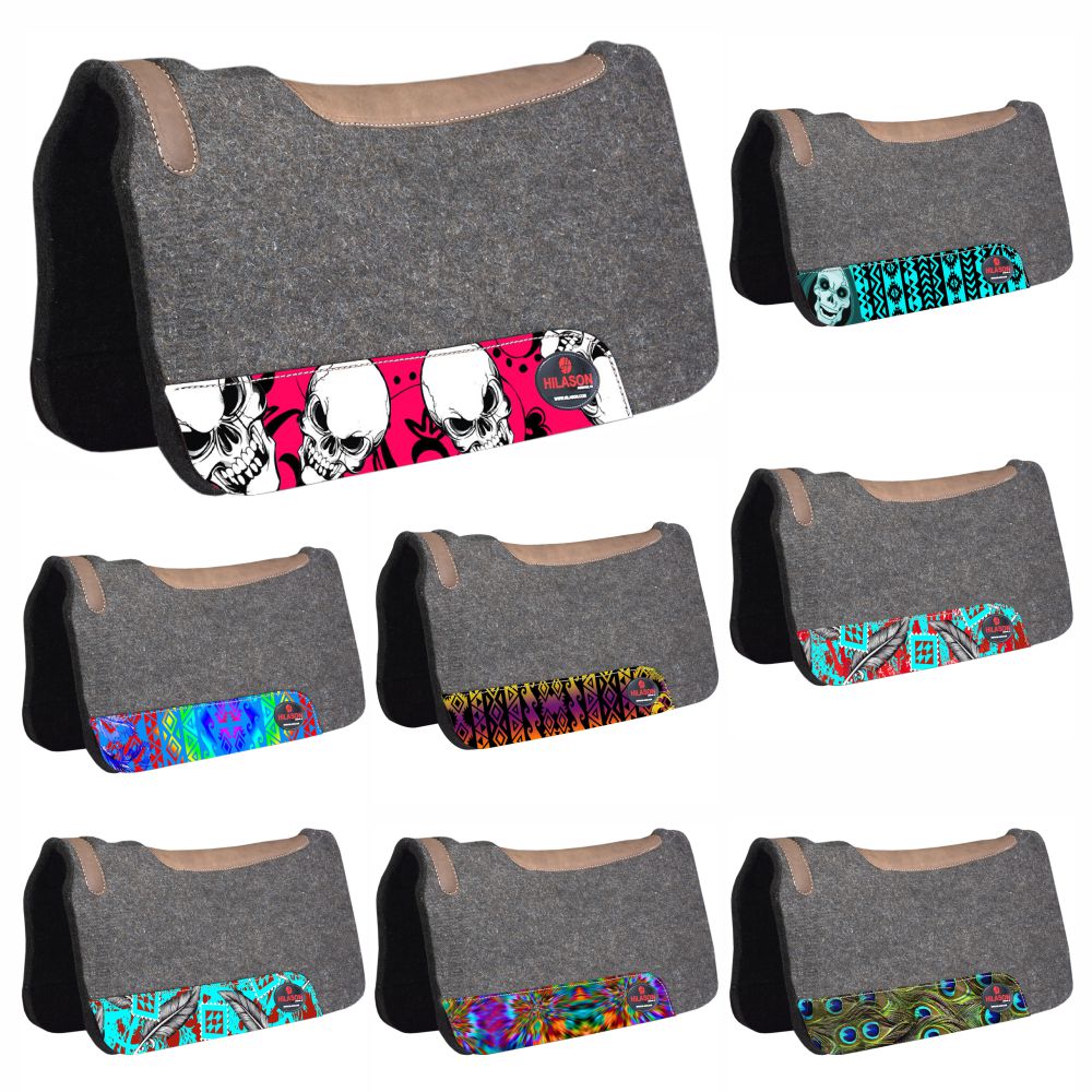 Made In Usa Hilason Western Painted Wool Felt Horse Saddle Pad