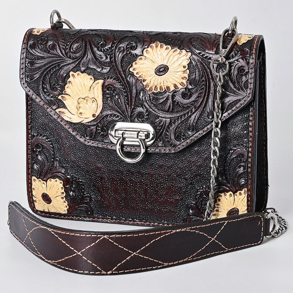 American Darling Messenger Hand Tooled Genuine Leather Women Bag Western Handbag Purse