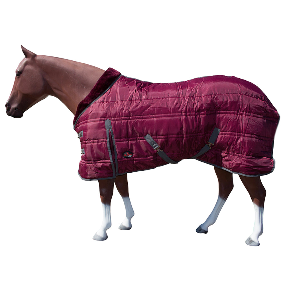 HILASON Western Horse Stable Blanket Quilted | Blankets for Winter Water Resistant Horses Wine