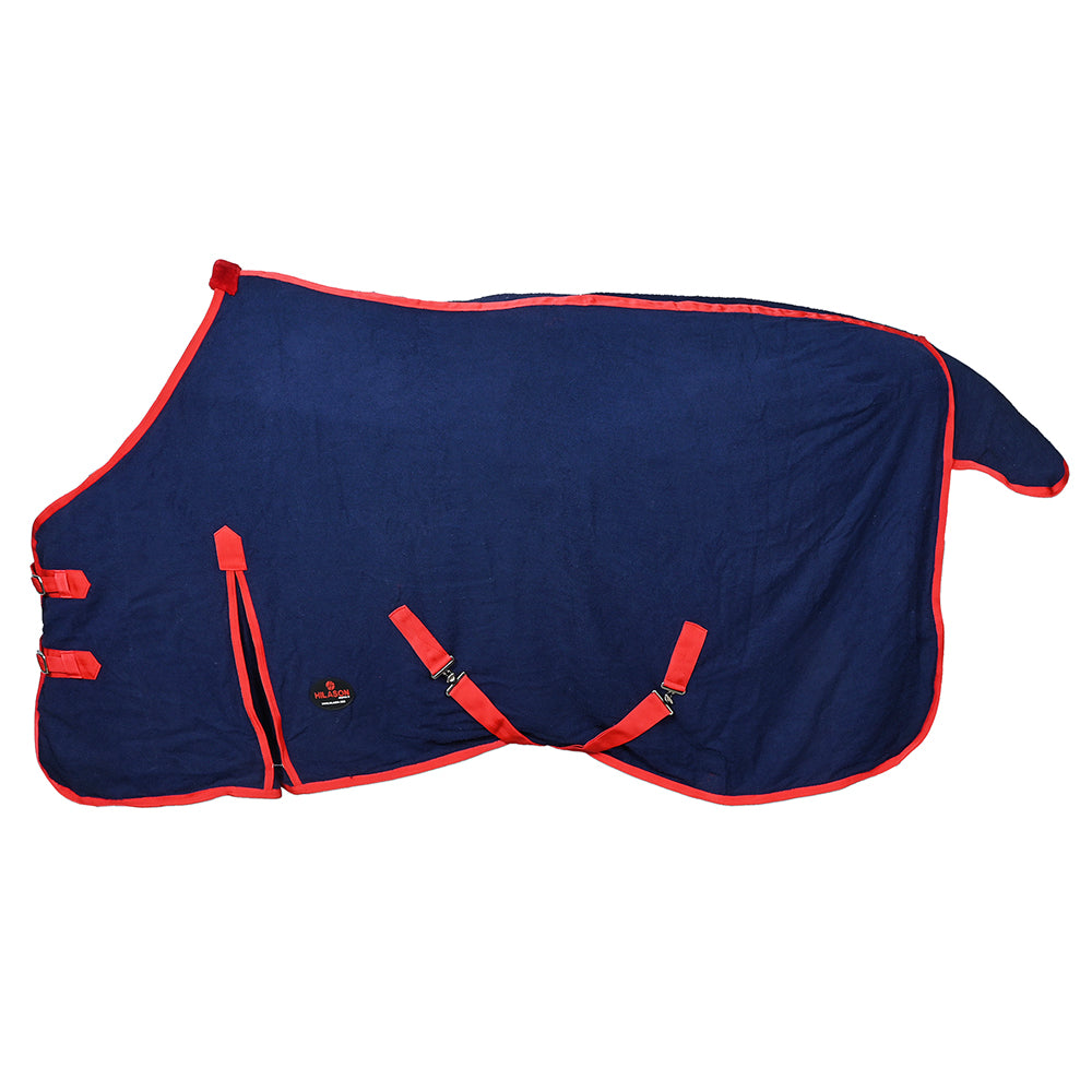 HILASON Western Premium Cotton Towel Horse Blanket Navy Blue | Breathable Stable Soft