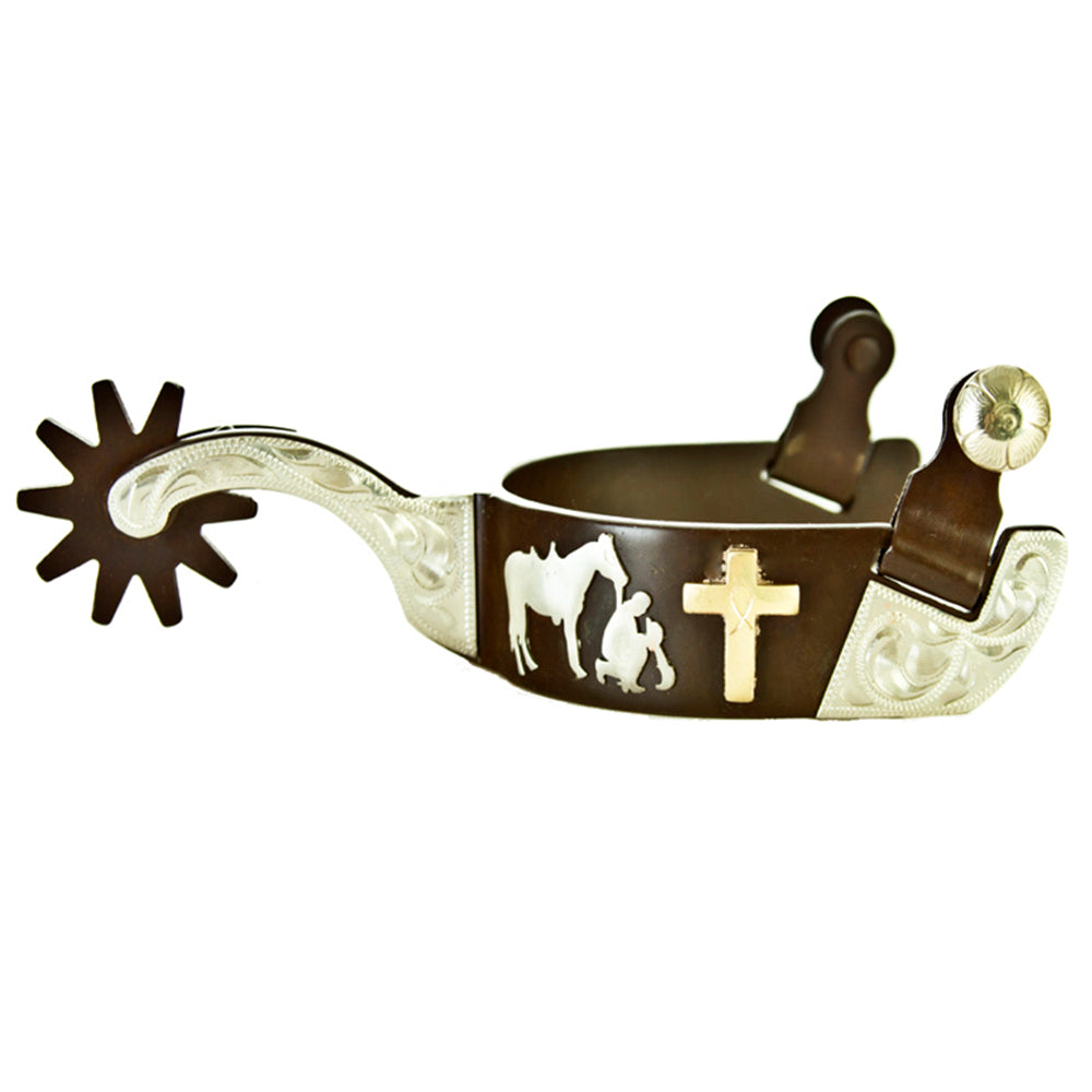 HILASON Horse Western Mens Antique Brown Cowboy Spur