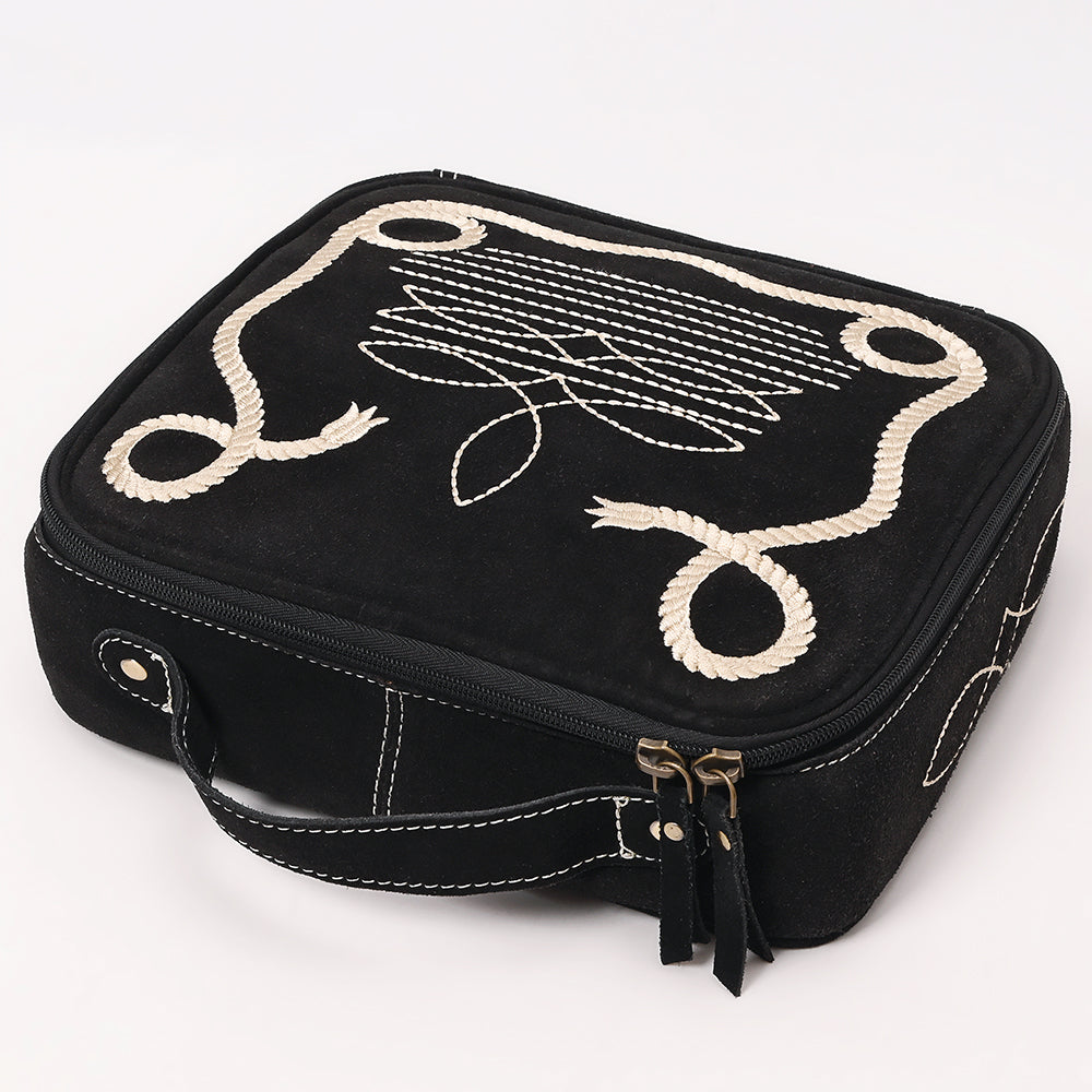 American Darling Suede Genuine Leather Jewelry Case Bag